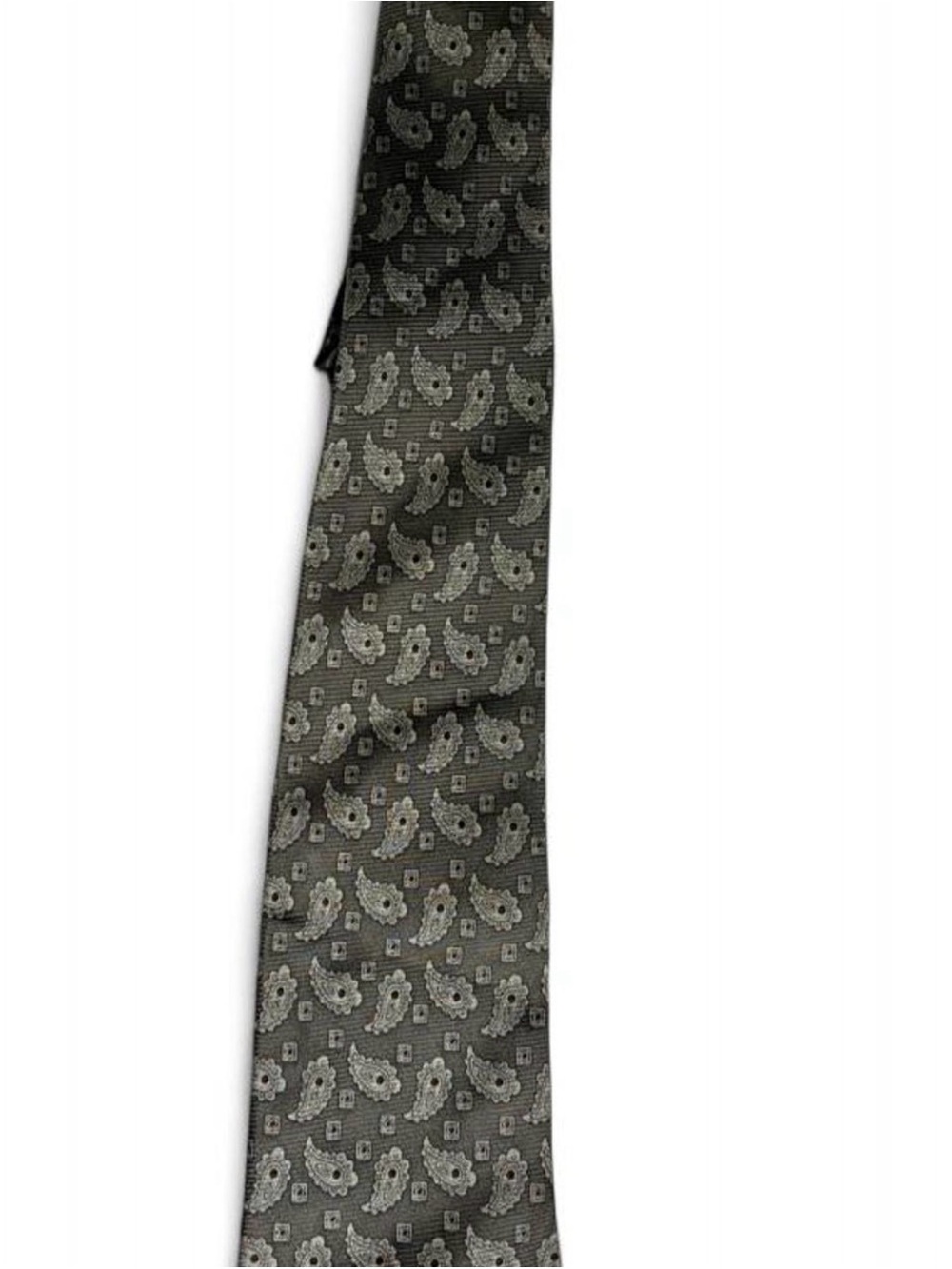 Bijoux Terner Men's Gray Paisley Silk Tie